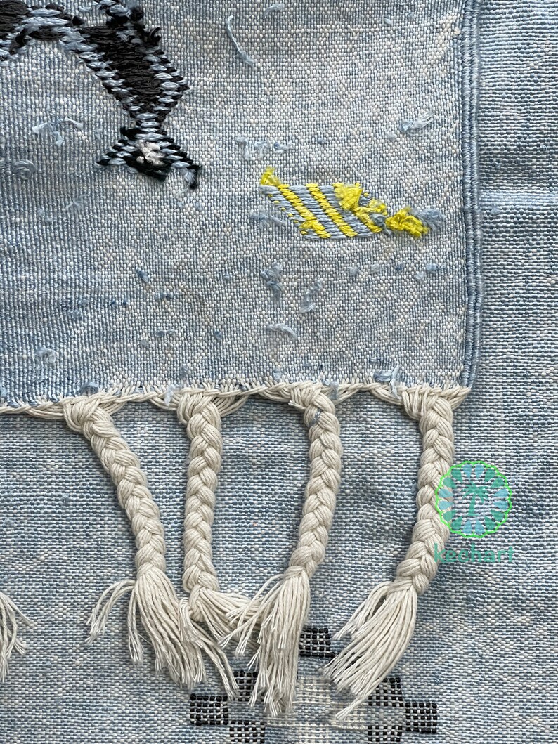 Kechart Moroccan Sabra Rug, Cactus Silk Rug, Natural Dye Rug , Handmade