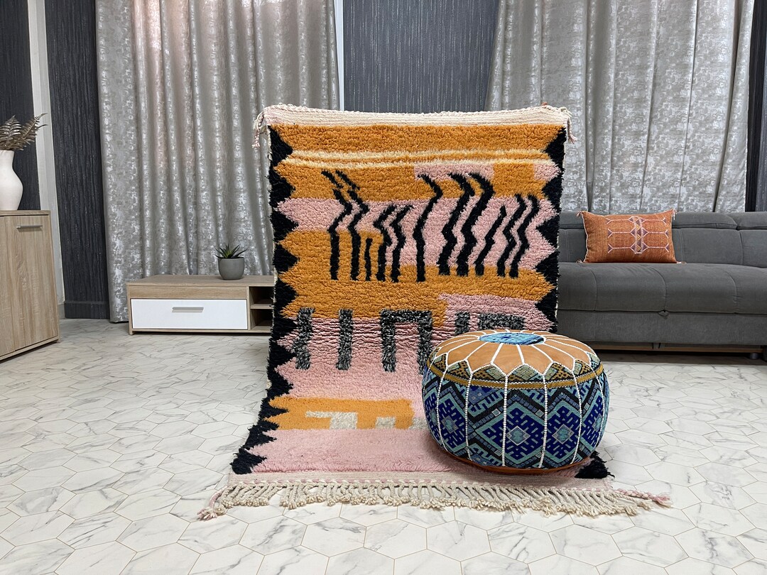 Handwoven Wool Rug: Moroccan Middle Atlas Rug (3x6ft) - Etsy