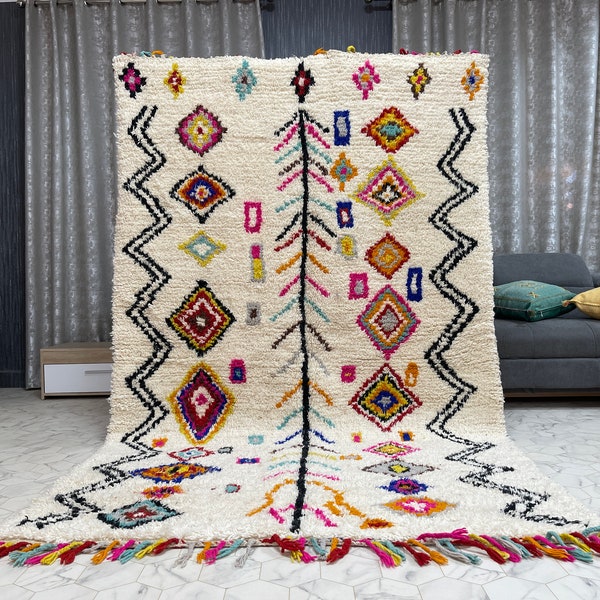 kechart - Handwoven Custom Berber Rug, Authentic Moroccan Decor, Luxury Home Rug, Unique Geometric Rug, Soft Wool Rug, Traditional Atlas Rug