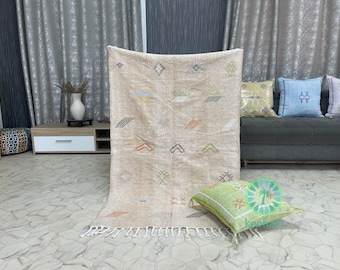 手作りサボテンシルクラグ：モロッコサブララグ、天然染料 - Etsy 日本