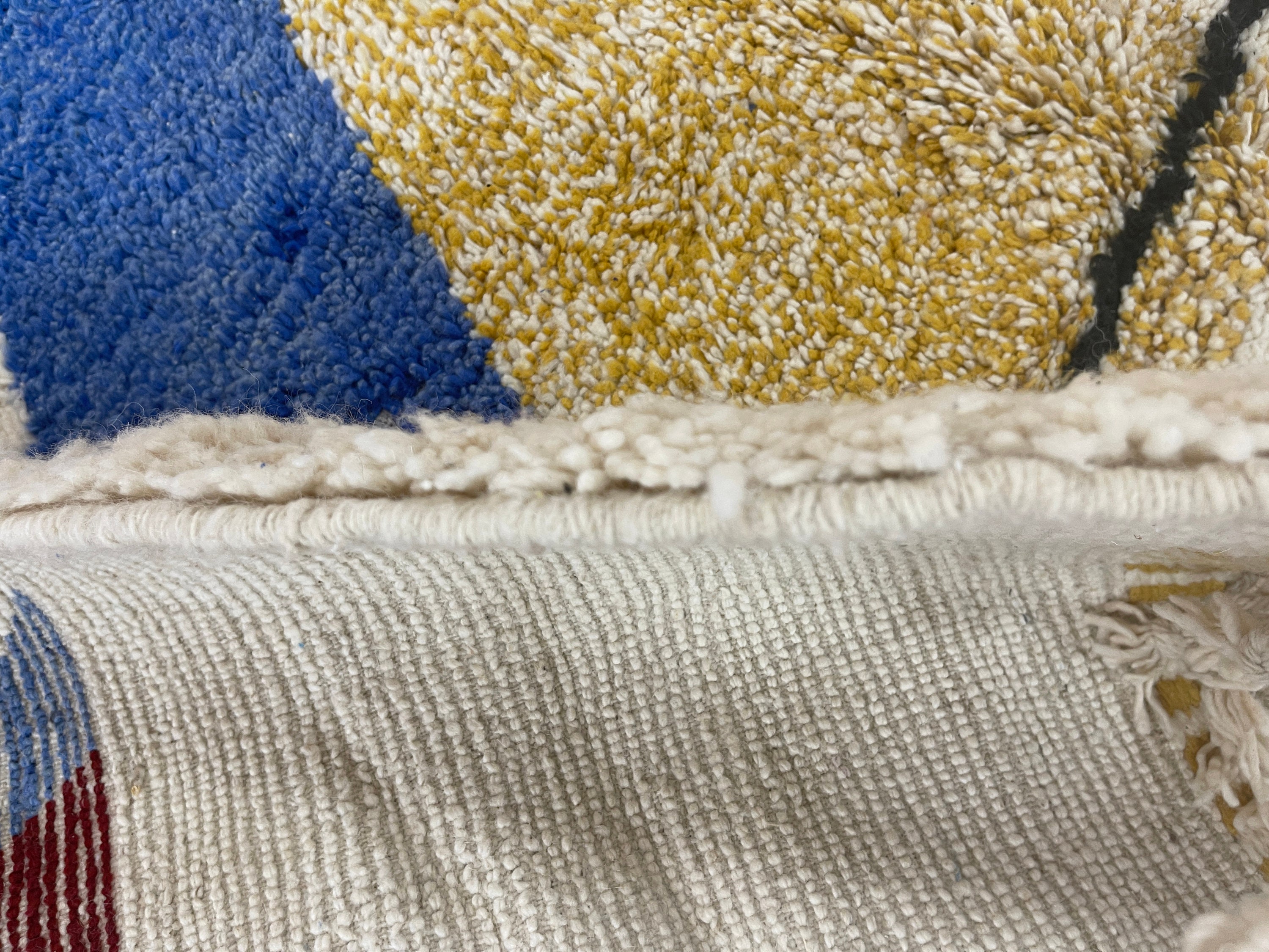 手織りベルベルラグ：ヴィンテージモロッコオーガニックウール、8 x 8