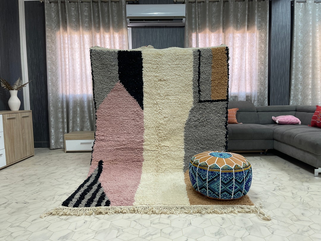 Kechart 5x7ft Moroccan Beni Ourain Rug, Amazigh Moroccan Rug, Beni ...