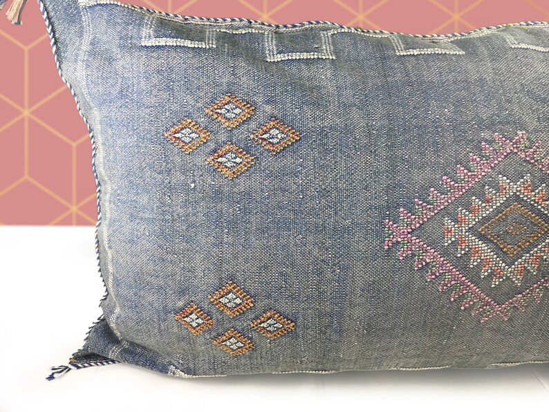 Pillow Sabra Kechart Handmade sabra pillow Large Moroccan pillows covers Lumbar Throw Moroccan Decor Pillow Rustic Throw Pillow