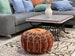 Kechart – colorful Moroccan pouf, floor ottoman, cover, home decor, genuine leather, tissue, Chairs and ottomans, seat cushion, footstool, 