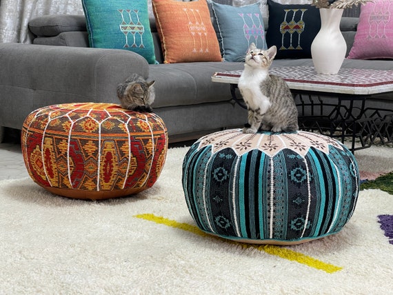Kechart Unique Ottoman Pouf Floor Pillow Pouf Cover Home Decor