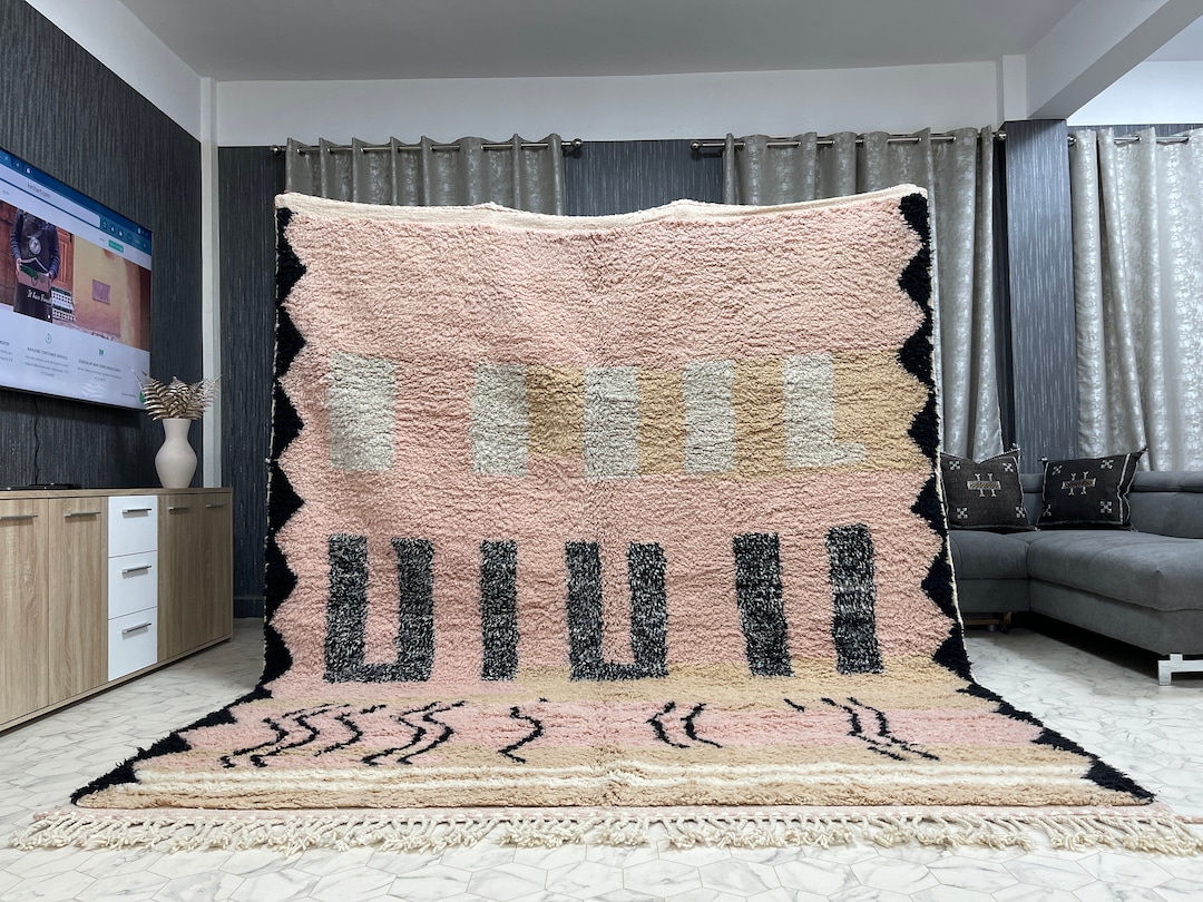 Handwoven Beni Ourain Rug: Custom Moroccan Wool Rug - Etsy