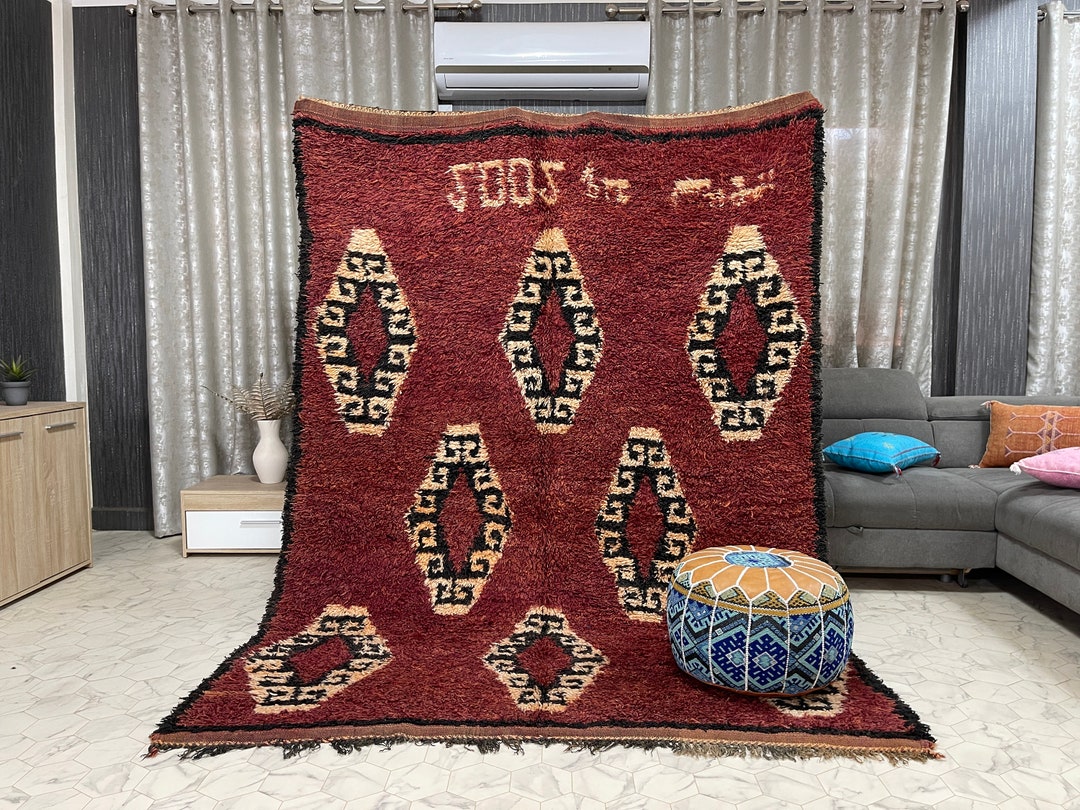 Cultural Rug Kechart - 6x9ft Middle Atlas Rug, Sustainable Home Decor, Vintage Wool ...