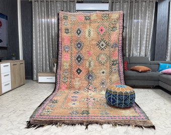 kechart - 6x11ft Moroccan Boujaad Rug, Vintage Handcrafted Wool Rug, Organic Wool Carpet, Large Area Rug, Vintage Wool Rug 178 cm x 352 cm