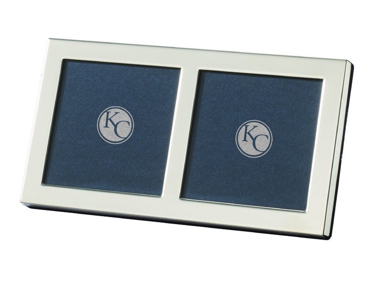Slimline Double Square Photo Frame - Sterling Silver - Etsy