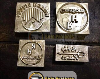 Personalize Custom Brass Stamps Maker's Mark for Leather, Wood, Wax etc