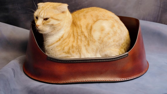 Leather Craft.leather Cat Bed Pattern Pdf.video Tutorial Etsy