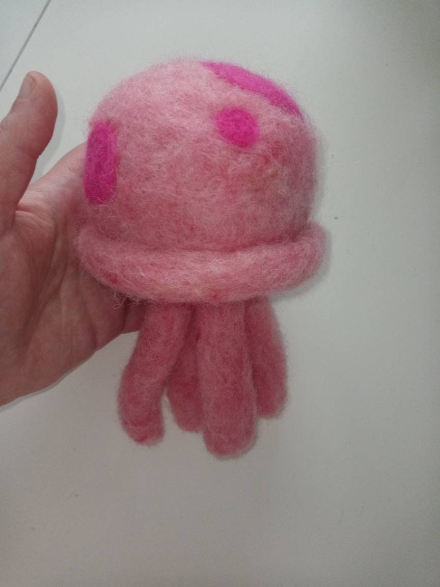 Jellyfish Spongebob Needle Felted Plush Etsy