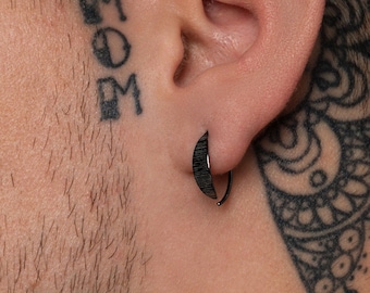 Sterling Silver Huggie Hoop Earrings for Men | Stylish Jewelry Gifts for Him Birthday Gift unique gift for dad best dad gift