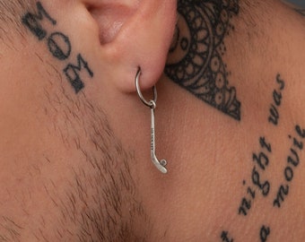 Sterling Silver Earring for Men | Hoop Earring & Dangle Mens Jewelry Gifts for Him unique gift for dad best dad gift Best Gift for Men