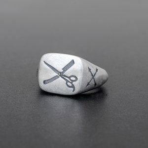 Silver Ring for Men | Barber Ring Jewelry & Funny Gift for Him | Perfect Holiday Gift for Stylish Men Ideas for Boyfriend fall style
