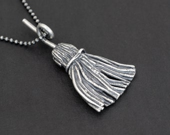 Sterling silver necklace for men necklace witch jewelry broom necklace men gifts wizard broomstick men men jewelry trendy mens clothing