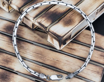 Sterling Silber Armband für Männer Geschenke für Männer Armband Silber Kette Armband Manschette Männer Steampunk Goth Männer Schmuck