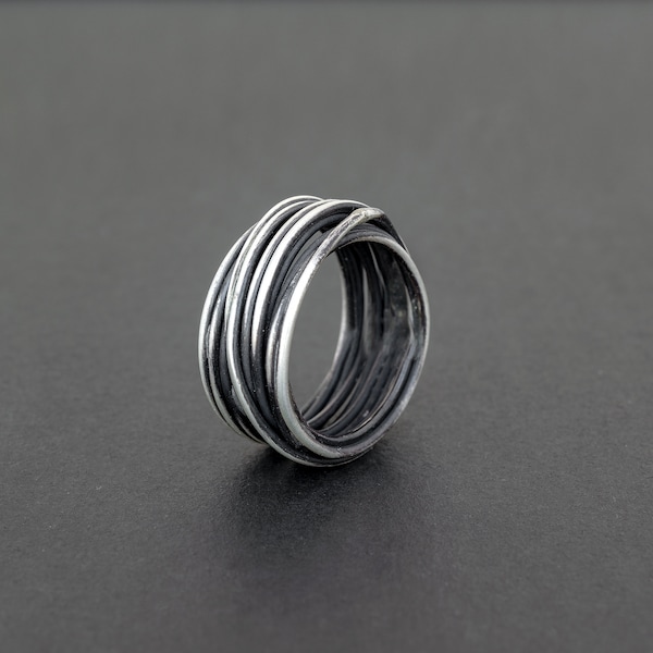 Sterling silver ring for men ring men gifts for men black ring band ring wrap ring punk men men jewelry trendy mens clothing spring