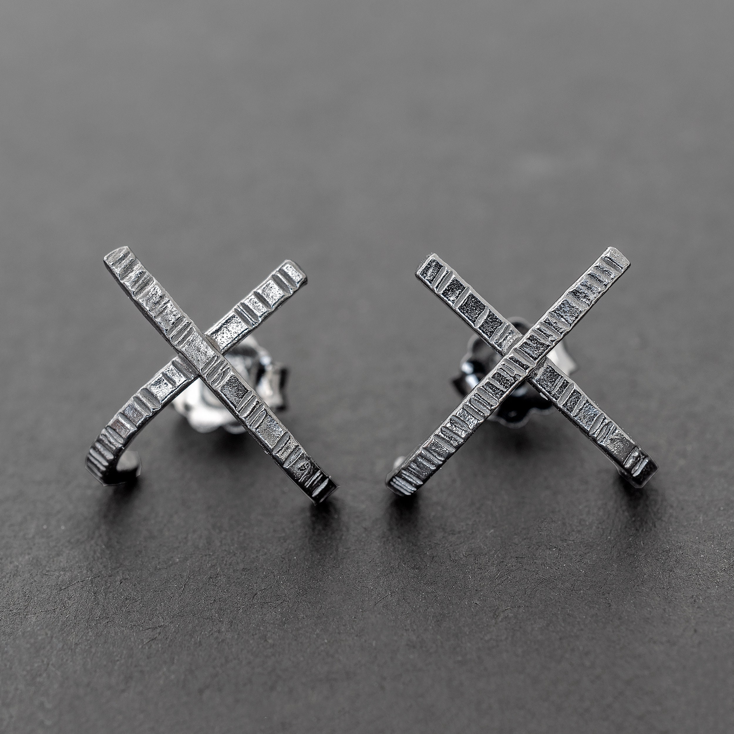 Sterling Silver Stud Earrings for Mens Earrings Men Studs Men Etsy