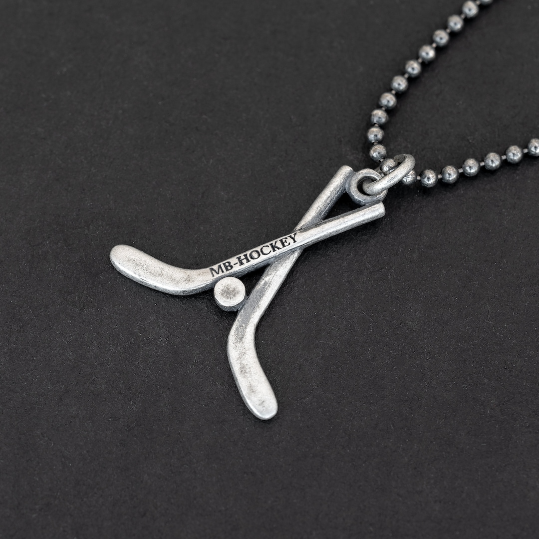 Ciondolo Mazza Da Hockey Argento 925 - Collana 55,8cm | Regalo Originale Per Giocatori E Fan