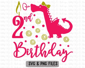 Dinosaur SVG ,T-Rex SVG, Dinosaur Clipart, SVG files,Silhouette Cut Files, instant download, Cricut,Clipart,digital download,Second Birthday