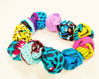 Pulsera de tela africana hecha a mano en Ankara beneficia a la caridad de libros