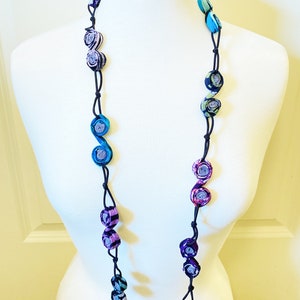 Handmade African Batik fabric necklace benefits books charity
