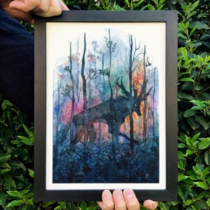 Grand Loup - Original watercolor painting