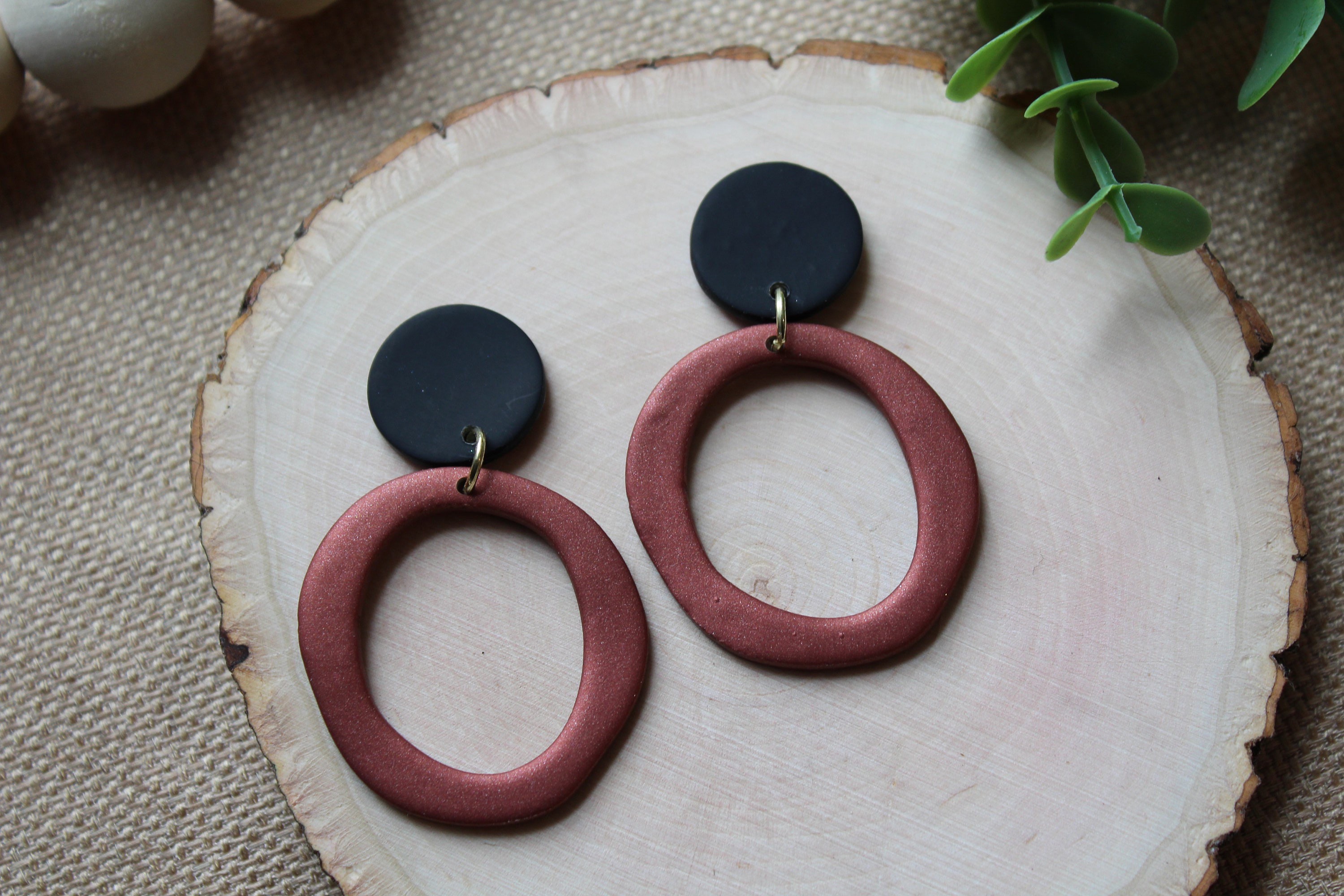 Hoops Handmade Polymer Clay Earrings Etsy