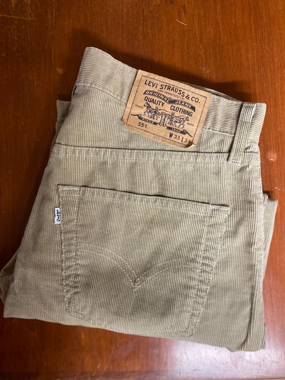 Vintage Levis 90s 551 Beige Corduroy Trousers Mid Rise Tapered | Etsy  Ireland