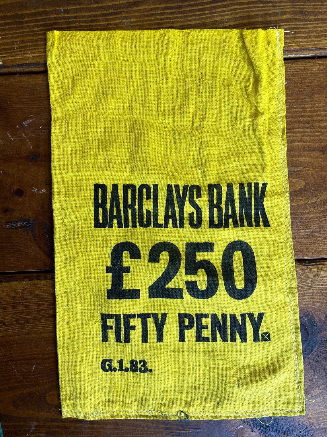 Vintage 1980s Barclays Bank Cloth Money Bags Pair Etsy