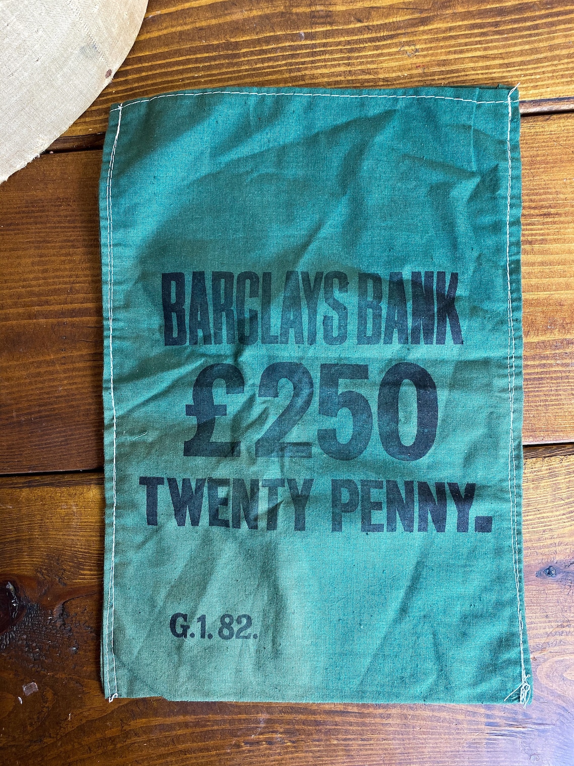 Vintage 1980s Barclays Bank Cloth Money Bags Pair Etsy