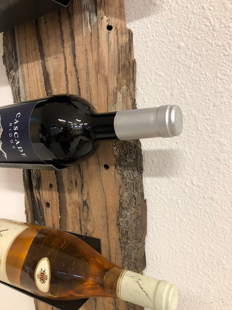 Live Edge Reclaimed Wood Wine Rack Etsy
