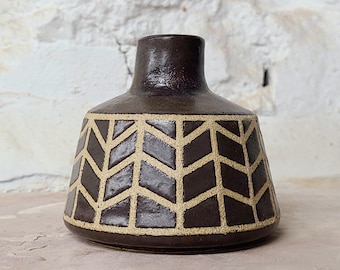 Chocolate Chevron Bud Vase