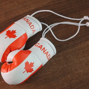 Canada Flag Mini Boxing Gloves (Pair) For Car Mirror