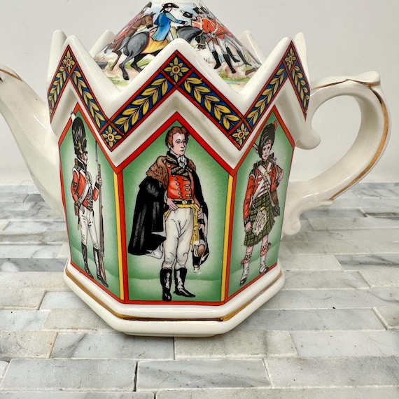 English China James Sadler Historical Series Waterloo Teapot 4441