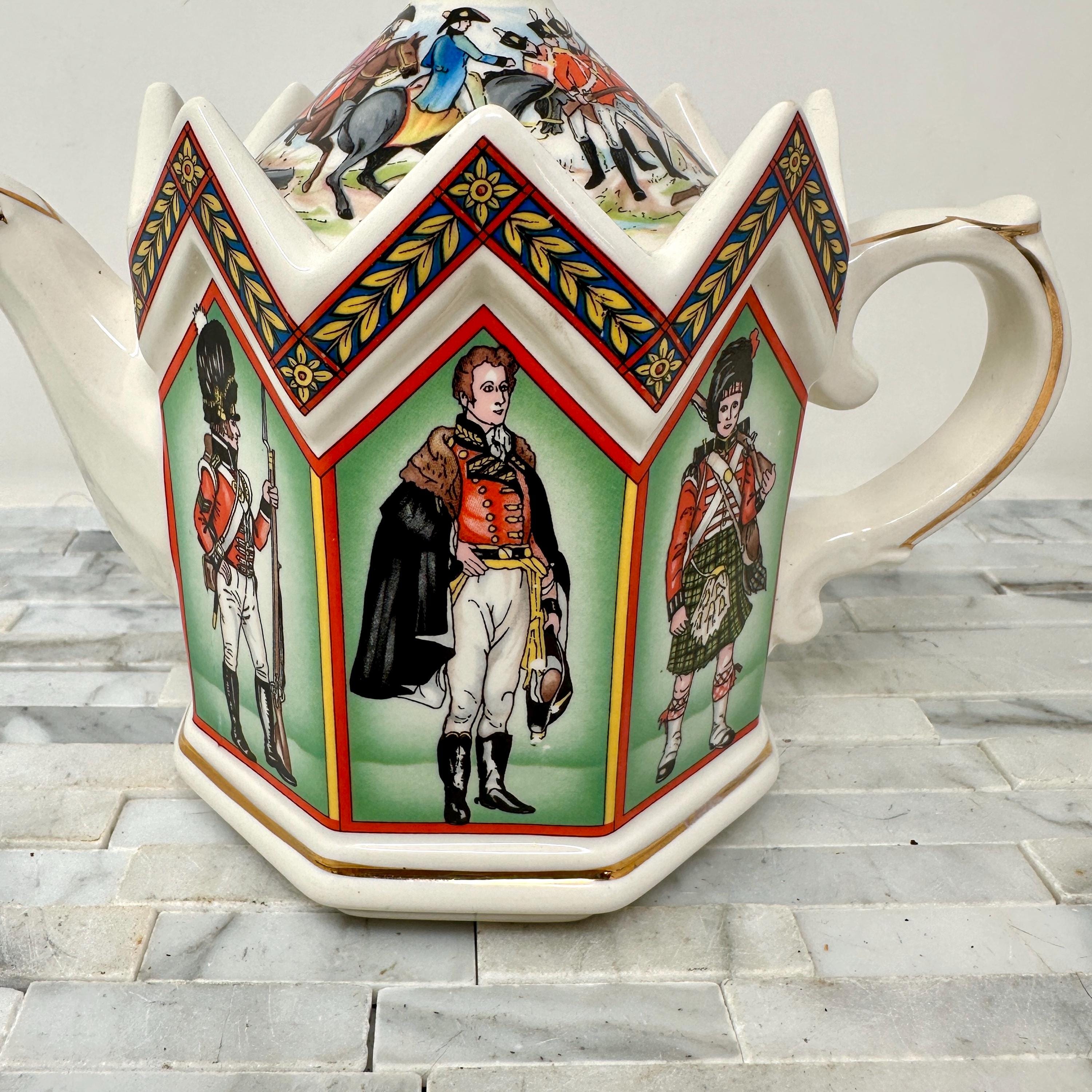 English China James Sadler Historical Series Waterloo Teapot 4441