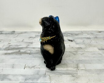Windstone Editions Flap Cat With Dragon Wings, Vintage Tuxedo