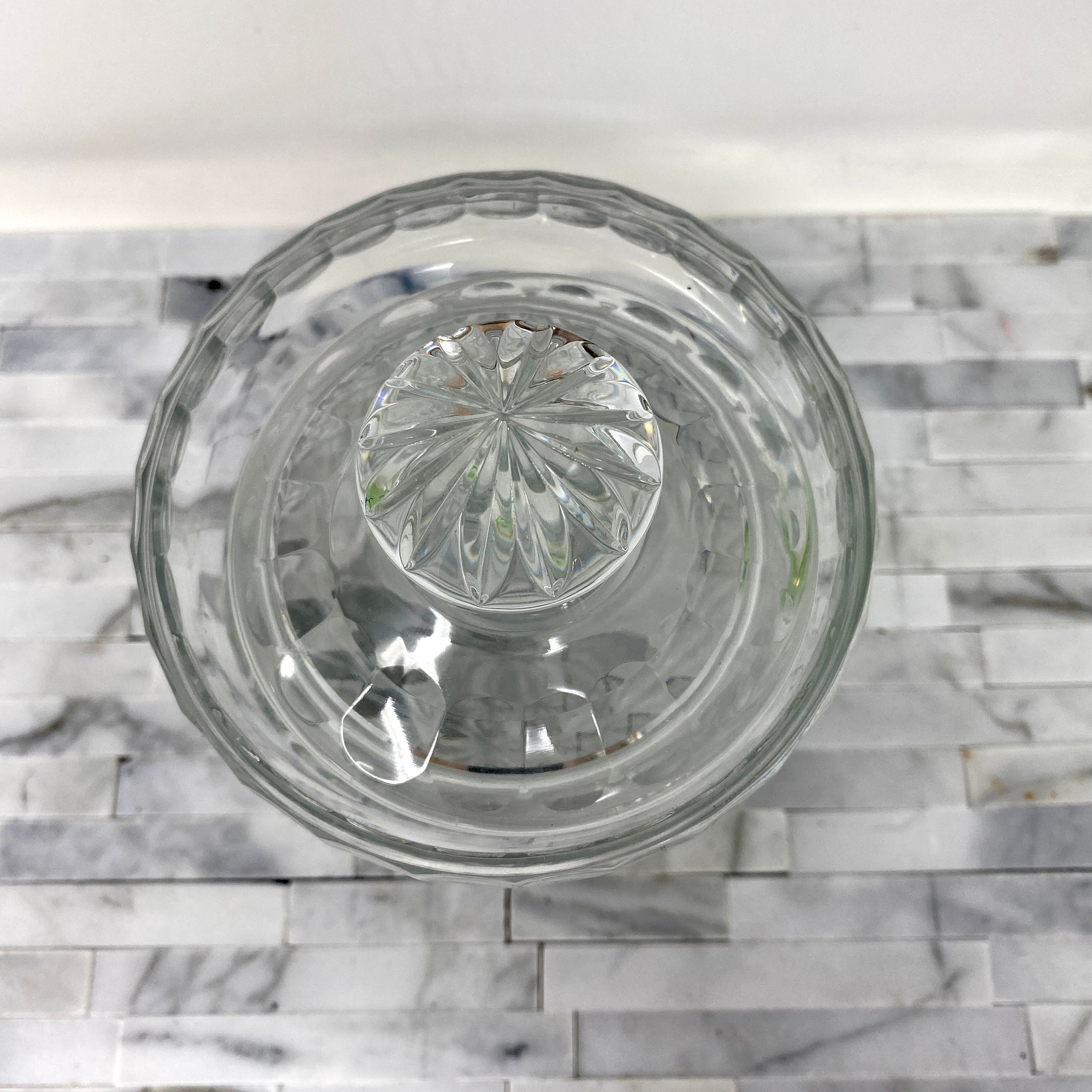 Tarro cristal vintage con tapa cerámica – Alquiler – Mesas Dulces