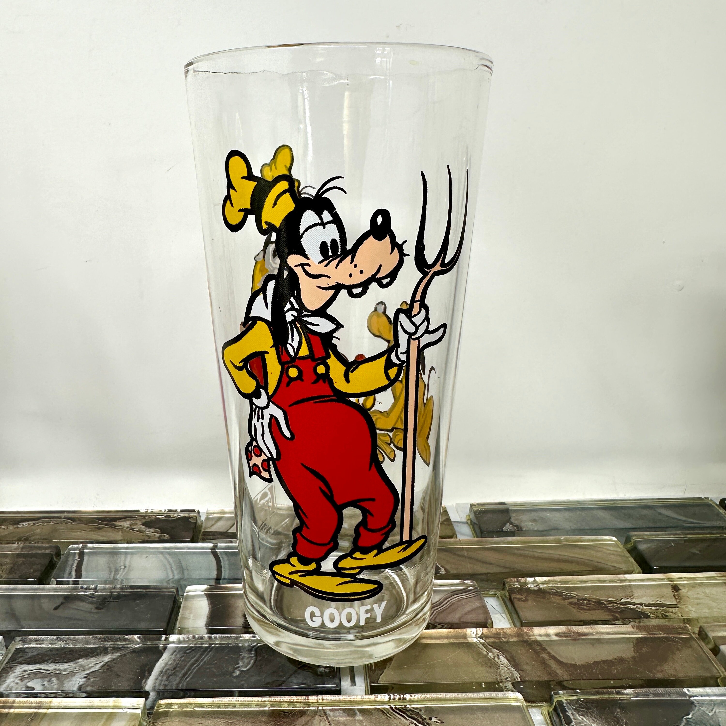 Pepsi Walt Disney Glass Tumblers, Vintage Goofy Uncle Scrooge 