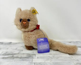 Steiff Snuff Cat #3520 12, Vintage 1980s Steiff Made in Germany