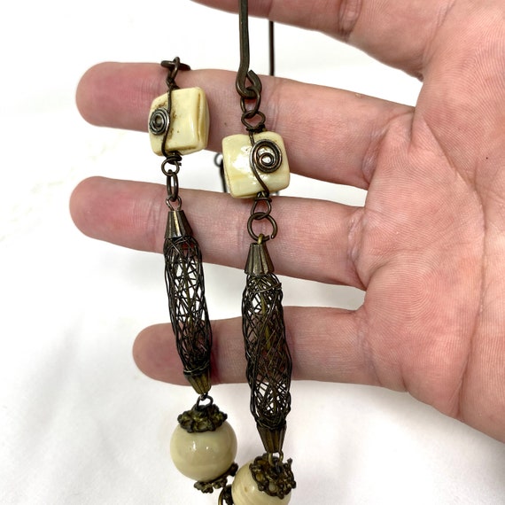 Bohemian Tassel Pendant Necklace, Vintage Boho Co… - image 8