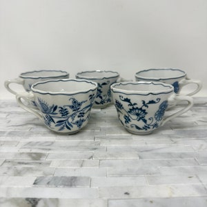 Blue Danube Flat Cup ONLY , Vintage White Blue Onion Floral Pattern Porcelain Replacement Cup, Vintage Fine China, Blue White Dinnerware