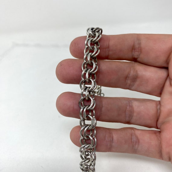 JB Sterling Silver Charm Bracelet  7 1/2", Vintag… - image 3