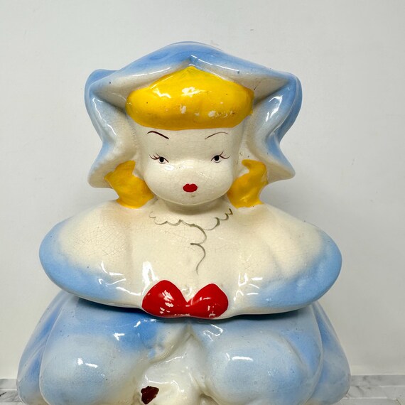 Brush Mccoy Goldilocks Cookie Jar 4748, Vintage Large Girl in Blue