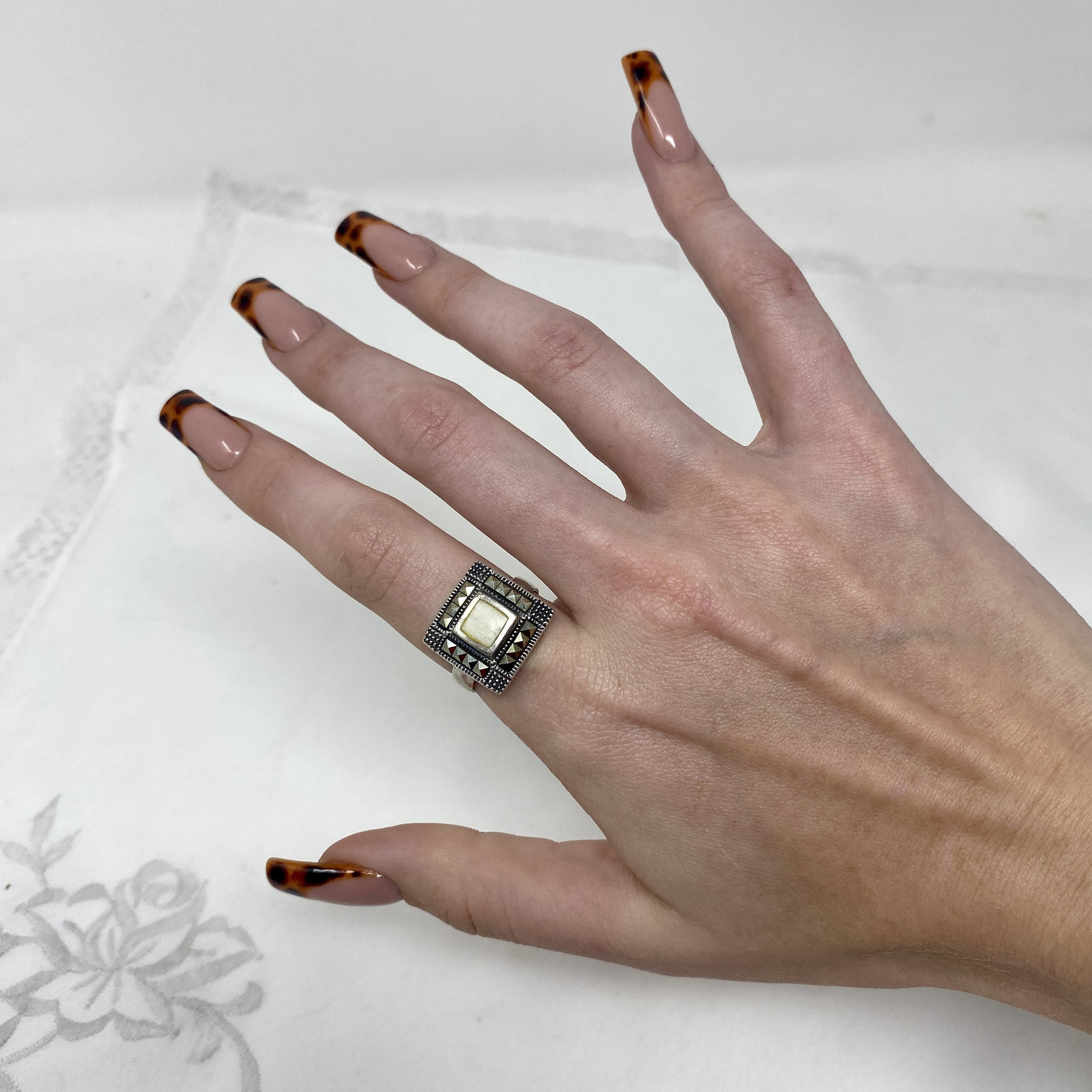 Vintage Square Ring - Etsy