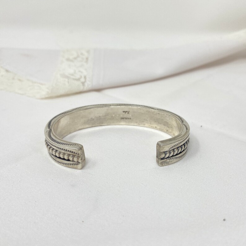 NA Signed Sterling Silver Cuff Bracelet SMALL Wrist Cuff Etsy