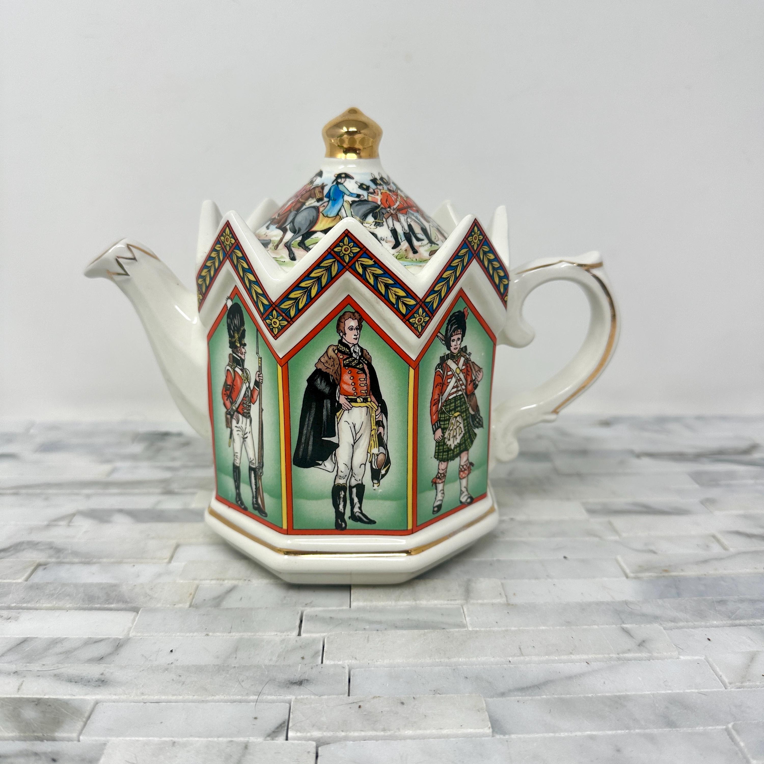English China James Sadler Historical Series Waterloo Teapot 4441