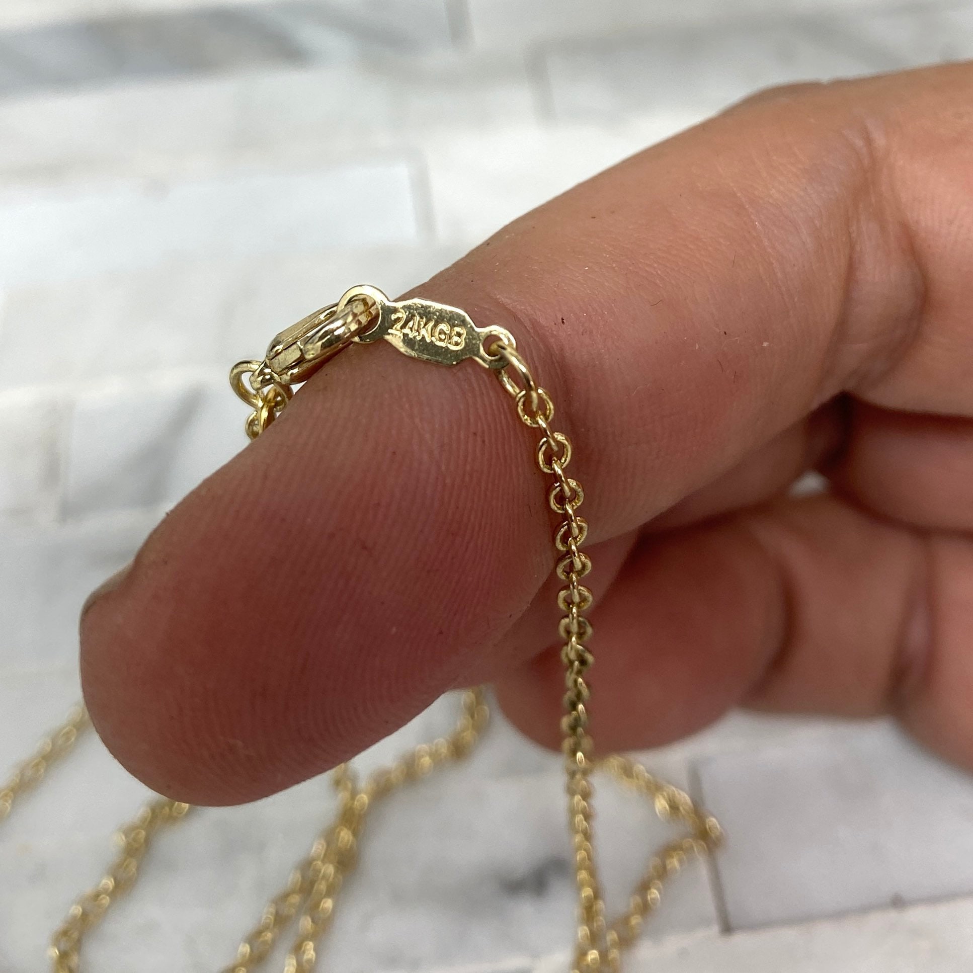 Leila Jewelry 24KGB Quartz Crystal Point Necklace 17 1 2 Vintage