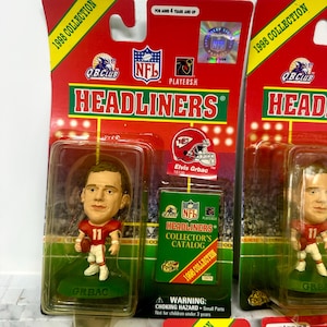 1998 Corinthian Headliners Kansas City Chiefs Tony Gonzalez Elvis Grbac, Vintage NFL AFC Sports Memorabilia Figurine, Football Player Lover